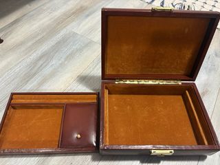 Joyero Clásico Piel Burdeos