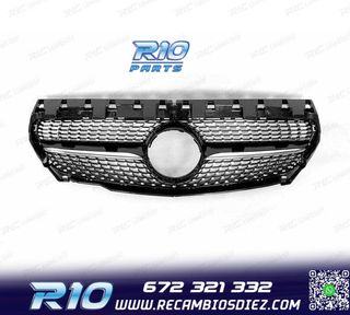 PARRILLA MERCEDES CLA C117 16-19 LOOK GT DIAMANTE NEGRO