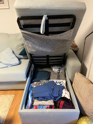 Sofá cama Chaiselongue Banak turquesa