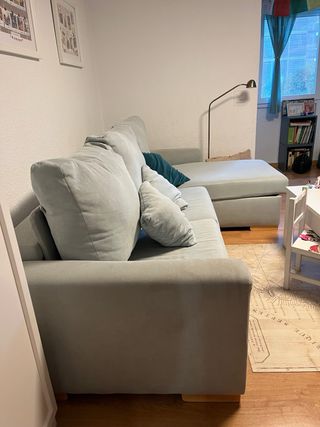 Sofá cama Chaiselongue Banak turquesa