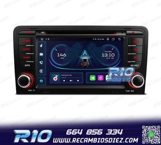 RADIO GPS ANDROID 12 AUDI A3 8P 8PA USB GPS TACTIL HD OCTA-C