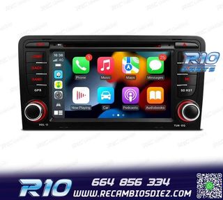 RADIO GPS ANDROID 12 AUDI A3 8P 8PA USB GPS TACTIL HD OCTA-C