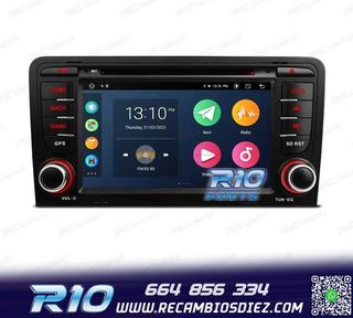RADIO GPS ANDROID 12 AUDI A3 8P 8PA USB GPS TACTIL HD OCTA-C