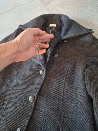 Abrigo Lana Gris Marengo Vintage T42