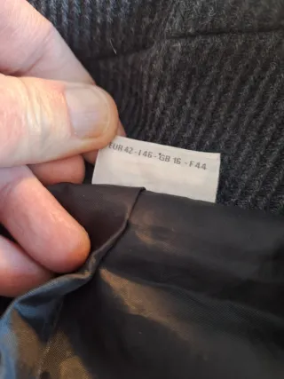 Abrigo Lana Gris Marengo Vintage T42