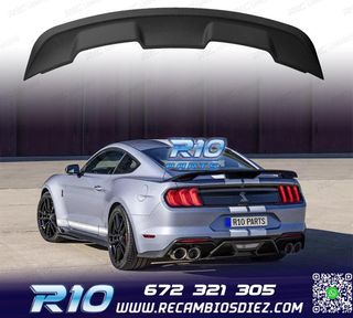 ALERON SPOILER TRASERO FORD MUSTANG 15-23 LOOK GT500 ABS NEG