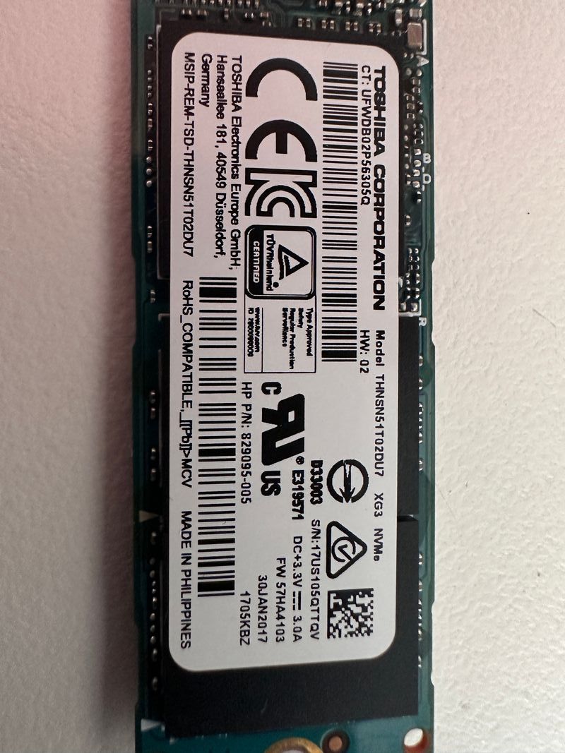 CHOLLO¡ 1 TERA SSD M.2 NVMe Toshiba PCI e, samsung afbeelding 2