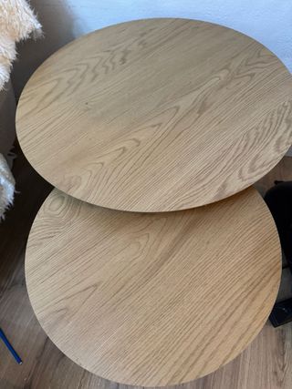 Tavoli ausiliari rotondi in legno