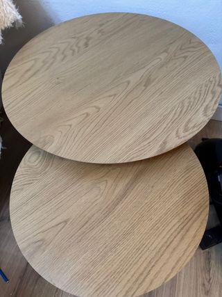 Tavoli ausiliari rotondi in legno