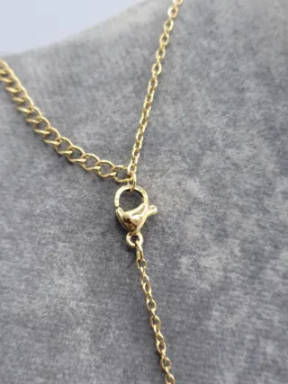 Colgante Ojo Acero Quirúrgico Chapado Oro