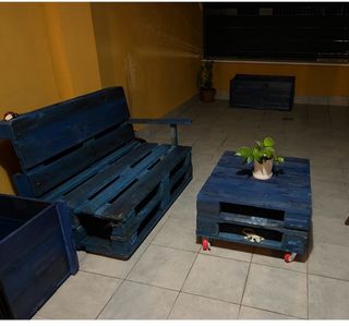 Sillones de Palets Azules