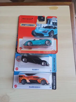3 Coches Hot Wheels McLaren