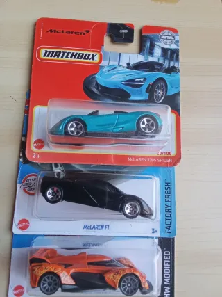 3 Coches Hot Wheels McLaren