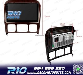 RADIO GPS ANDROID 13 MERCEDES CLASE S W220 98-05