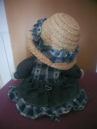 Muñeca de trapo musical vintage