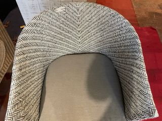 Sillón ratán natural blanco y gris