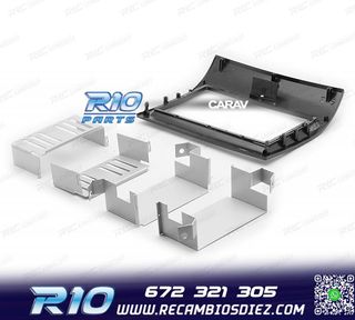 MARCO NEGRO BRILLO RADIO 2-DIN PARA CITROEN JUMPER PEUGEOT B