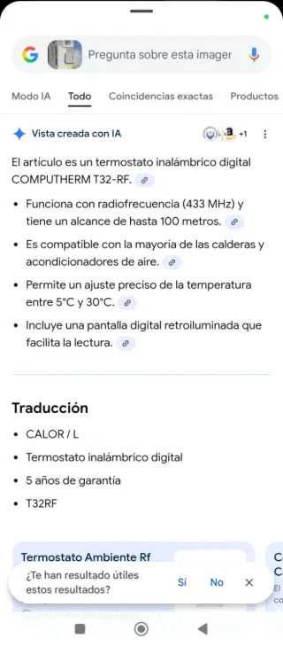 Termostato Digital Inalámbrico Computherm