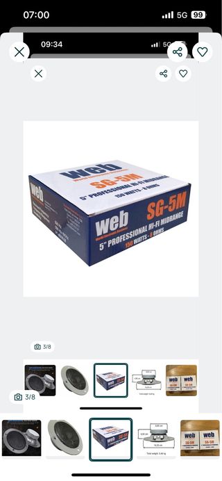 Colunas Web SH-5M 150W Novas