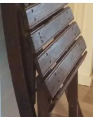 Silla plegable madera antigua patentada