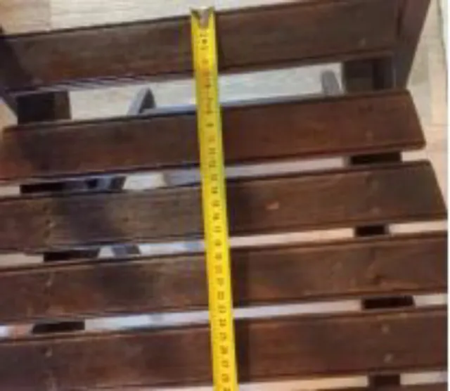 Silla plegable madera antigua patentada