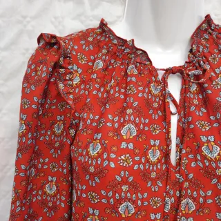 Vestido estampado rojo talla XS