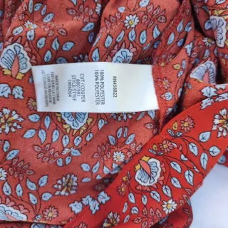 Vestido estampado rojo talla XS