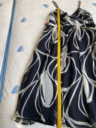 Vestido Negro y Beige