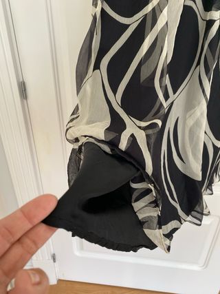 Vestido Negro y Beige