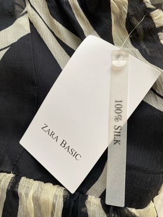 Vestido Negro y Beige