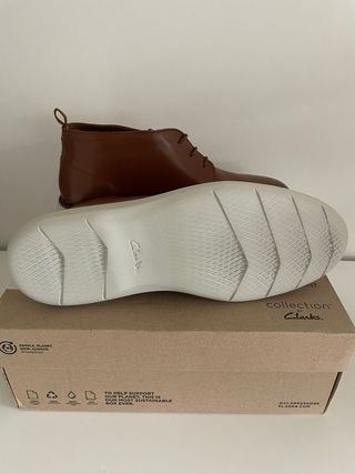Botines Clarks Hombre Piel Marrón