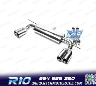SILENCIOSO ESCAPE DOBLE SALIDA EN INOX VOLKSWAGEN VW GOLF V