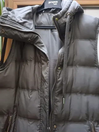 Chaleco acolchado largo Zara mujer gris