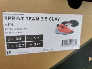 Zapatillas pádel Head Naranja y Gris