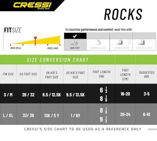 Aletas Snorkel Cressi Rocks Kid Talla L/XL (Niño)