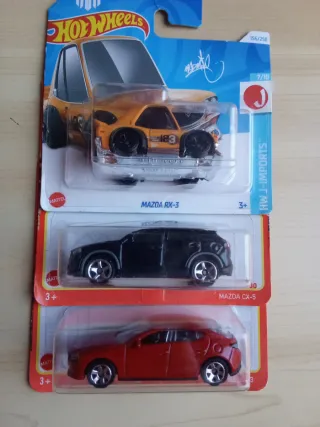 Hotwheels Mazda RX-3, CX-5, 3 (3 uds)
