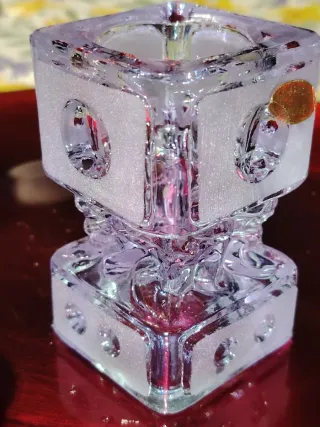 Accendino vintage in vetro blu