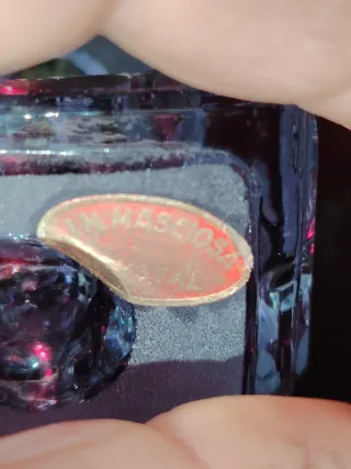 Accendino vintage in vetro blu