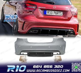 PARAGOLPES TRASERO MERCEDES CLASE A W176 A45 12-18 LOOK AMG