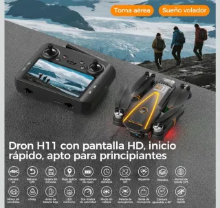 Dron Negro con Luces LED