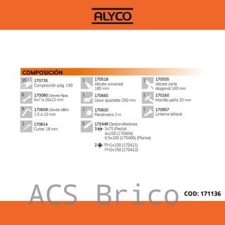 Caja Herramientas 65 Piezas Alyco 171136