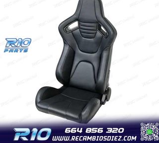 ASIENTO BAQUET UNIVERSAL CUERO NEGRO LOOK EVO