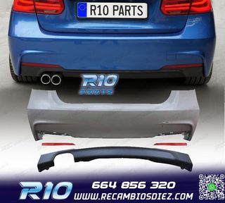 PARAGOLPES TRASERO BMW F30 LOOK M SALIDA DOBLE