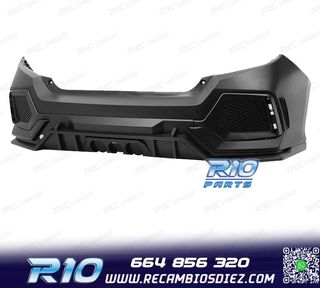 PARAGOLPES TRASERO HONDA CIVIC 16-20 LOOK NEW TYPE R