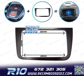 MARCO GRIS RADIO 2-DIN PARA SEAT ALTEA TOLEDO VOLANTE IZQUIE