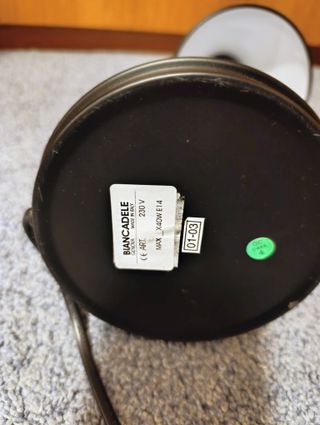 Lampada da tavolo flessibile nera metallo cromato