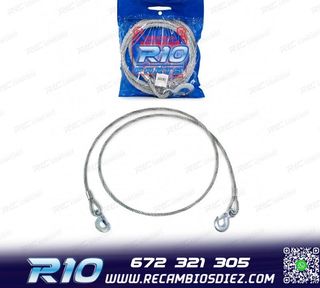 CABLE DE ACERO REMOLQUE CON DOBLE GANCHO