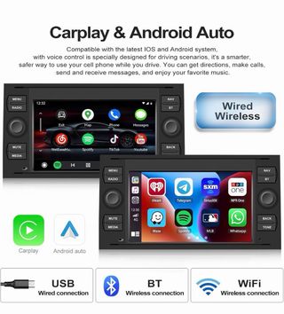 Radio Coche Android 13 Ford Carplay
