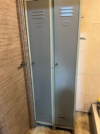 Taquilla doble vestuario metálica gris