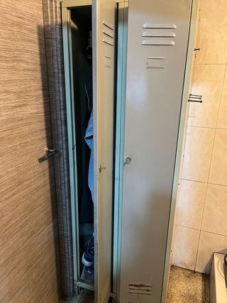 Taquilla doble vestuario metálica gris